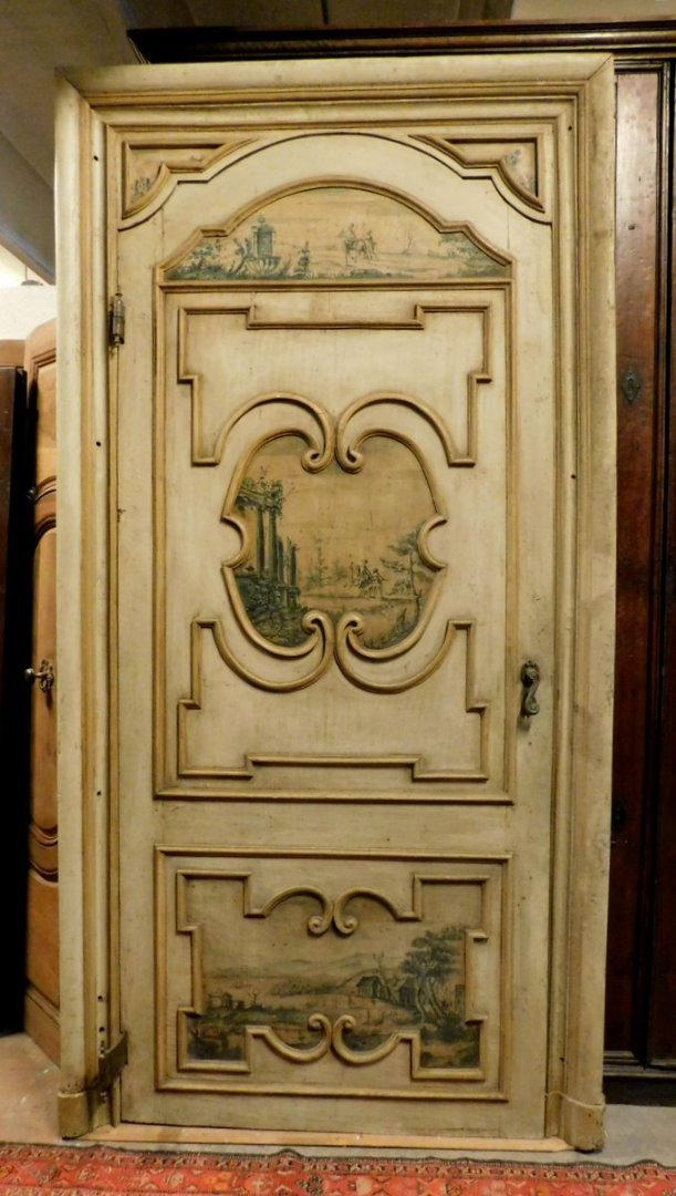 ptl452  porta laccata con telaio, emiliana, h cm 270 x 138 max